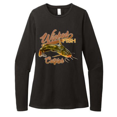 Wicked Fish Catfish Fishing Womens CVC Long Sleeve Shirt