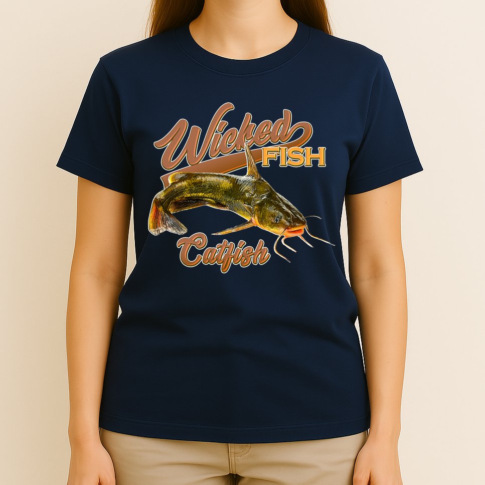 Wicked Fish Catfish Fishing T-Shirt