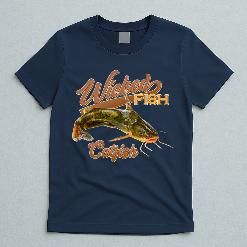 Wicked Fish Catfish Fishing T-Shirt