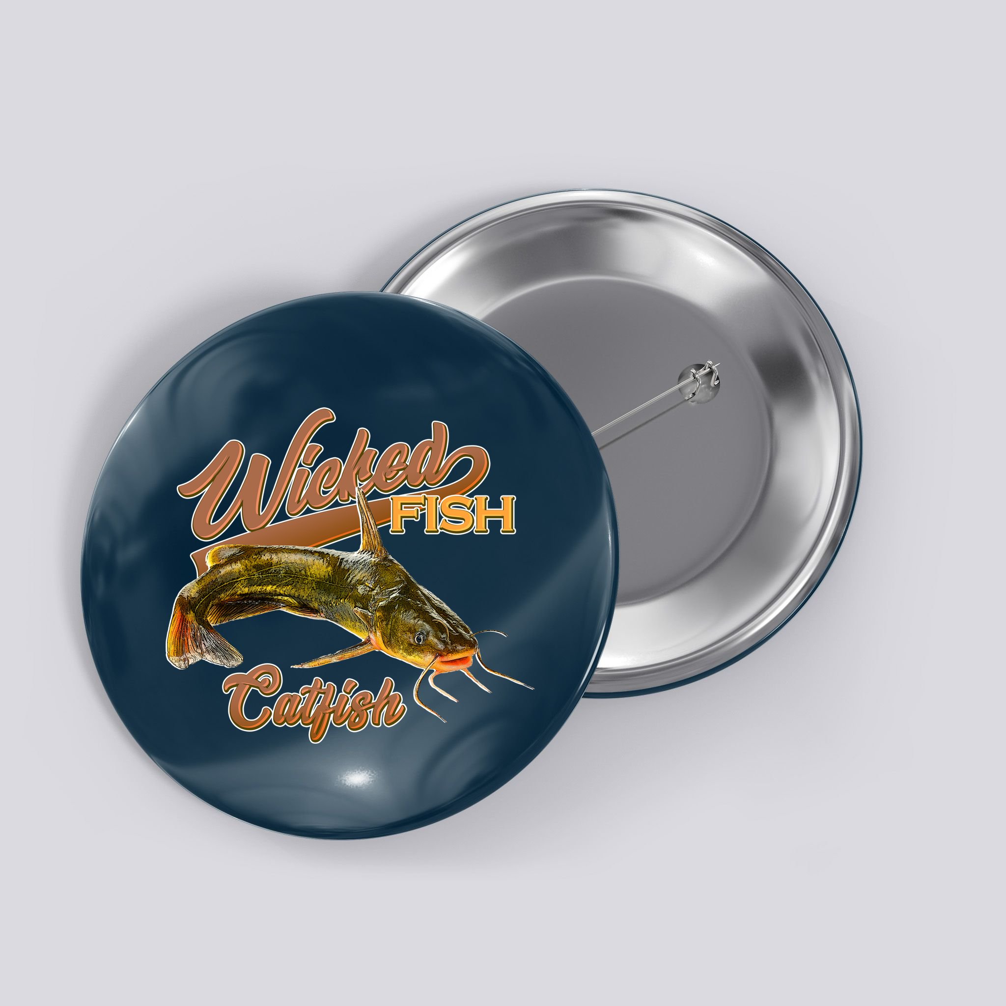 Wicked Fish Catfish Fishing Button