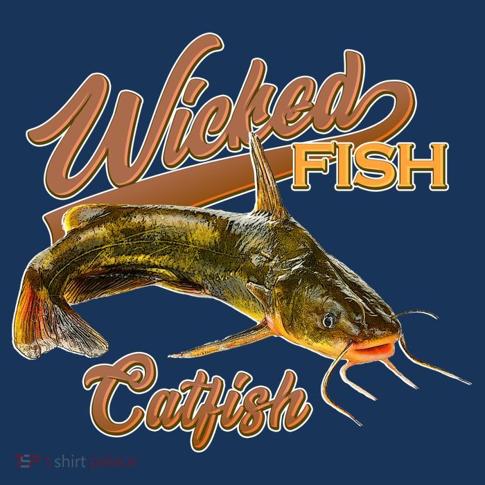 Wicked Fish Catfish Fishing Drawstring Bag