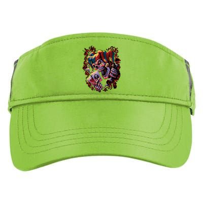 Wicked Skull Clown Jester Adult Drive Performance Visor