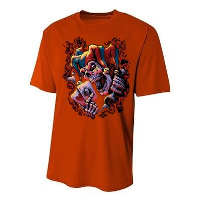 Wicked Skull Clown Jester Performance Sprint T-Shirt