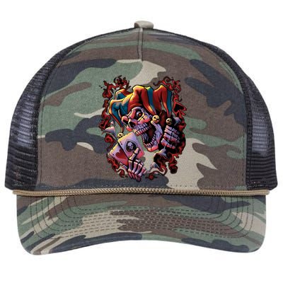 Wicked Skull Clown Jester Retro Rope Trucker Hat Cap