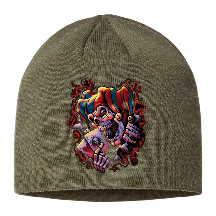 Wicked Skull Clown Jester Sustainable Beanie