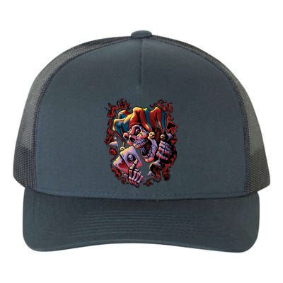 Wicked Skull Clown Jester Yupoong Adult 5-Panel Trucker Hat