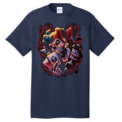 Wicked Skull Clown Jester Tall T-Shirt