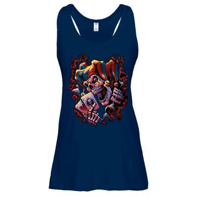 Wicked Skull Clown Jester Ladies Essential Flowy Tank