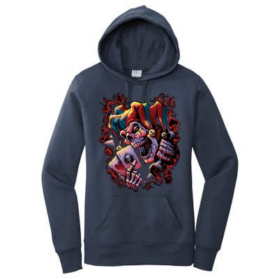 Wicked Skull Clown Jester Women's Pullover Hoodie