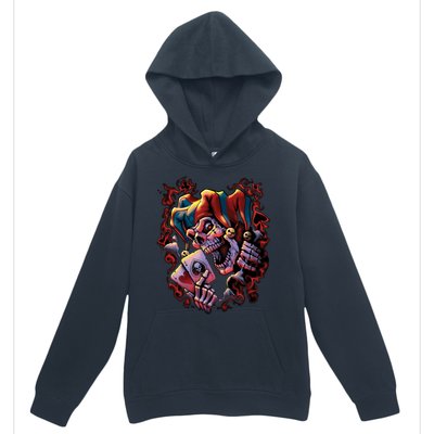 Wicked Skull Clown Jester Urban Pullover Hoodie