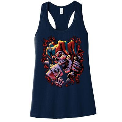 Wicked Skull Clown Jester Women's Racerback Tank