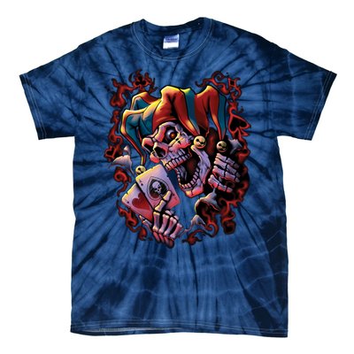 Wicked Skull Clown Jester Tie-Dye T-Shirt