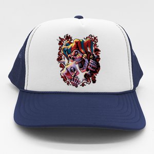 Wicked Skull Clown Jester Trucker Hat