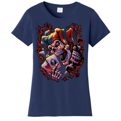 Wicked Skull Clown Jester Women's T-Shirt