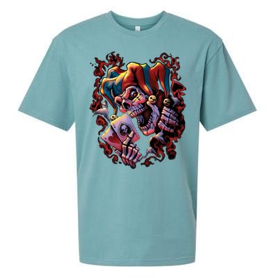 Wicked Skull Clown Jester Sueded Cloud Jersey T-Shirt