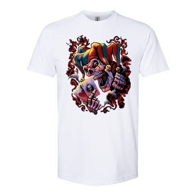 Wicked Skull Clown Jester Softstyle CVC T-Shirt