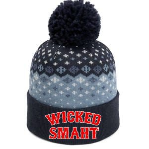 Wicked Smaht Smart Boston Massachusetts The Baniff Cuffed Pom Beanie