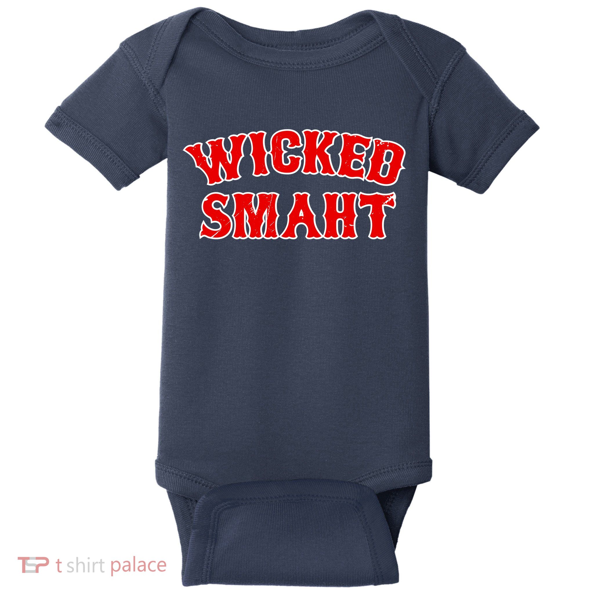 Wicked Smaht Smart Boston Massachusetts Baby Bodysuit