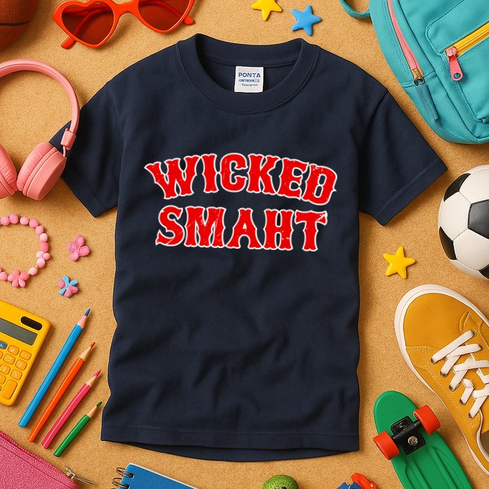 Wicked Smaht Smart Boston Massachusetts Kids T-Shirt