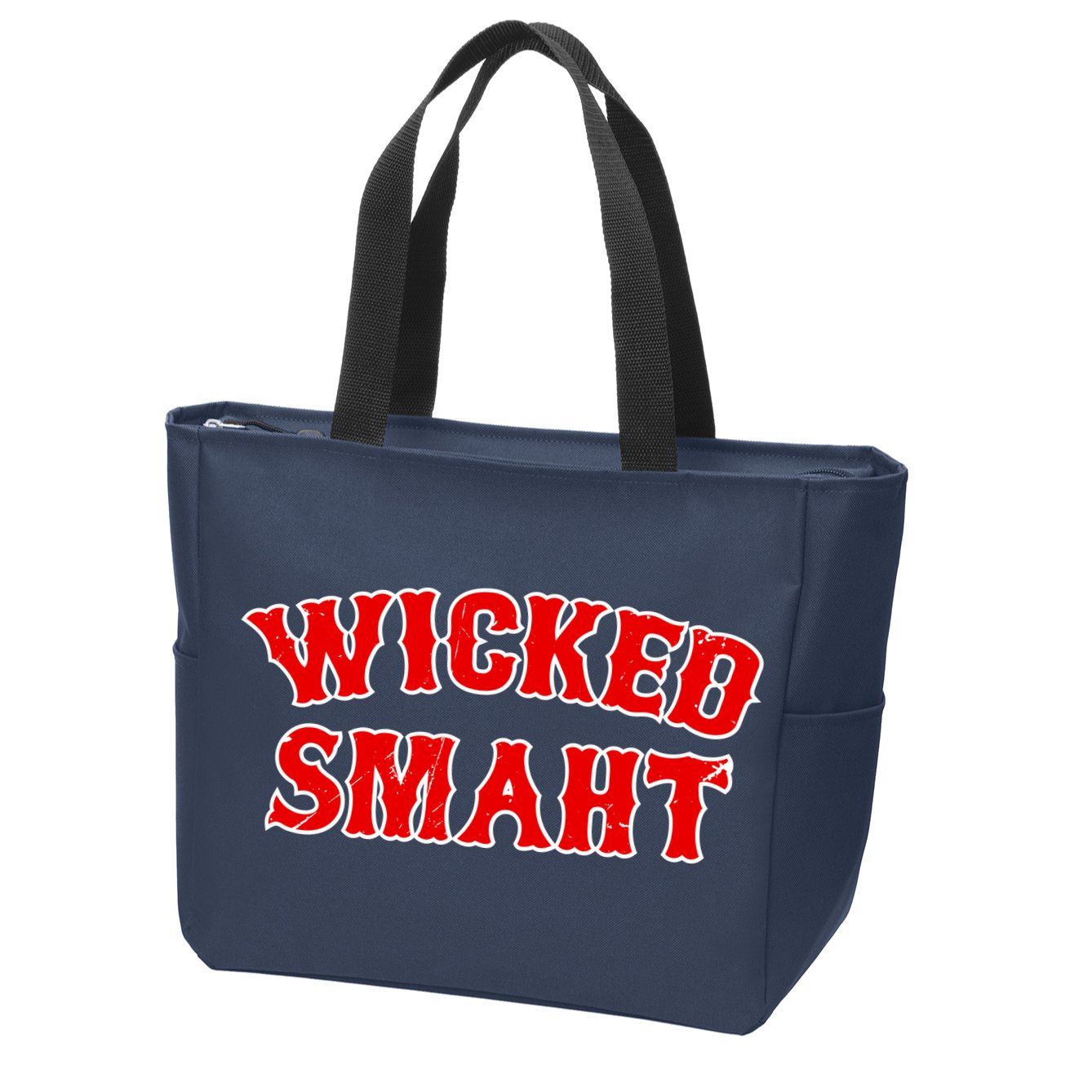 Wicked Smaht Smart Boston Massachusetts Zip Tote Bag