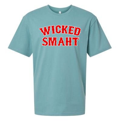 Wicked Smaht Smart Boston Massachusetts Sueded Cloud Jersey T-Shirt