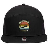 When In Doubt Layout Funny Ultimate Frisbee 7 Panel Mesh Trucker Snapback Hat