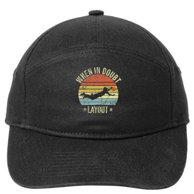 When In Doubt Layout Funny Ultimate Frisbee 7-Panel Snapback Hat