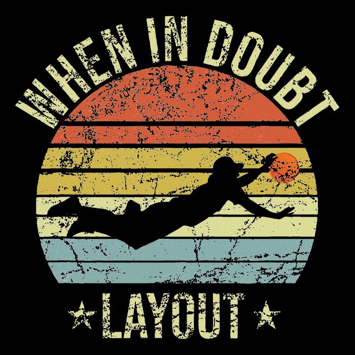 When In Doubt Layout Funny Ultimate Frisbee Flat Bill Trucker Hat