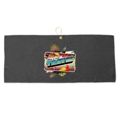 When In Doubt Travel Large Microfiber Waffle Golf Towel