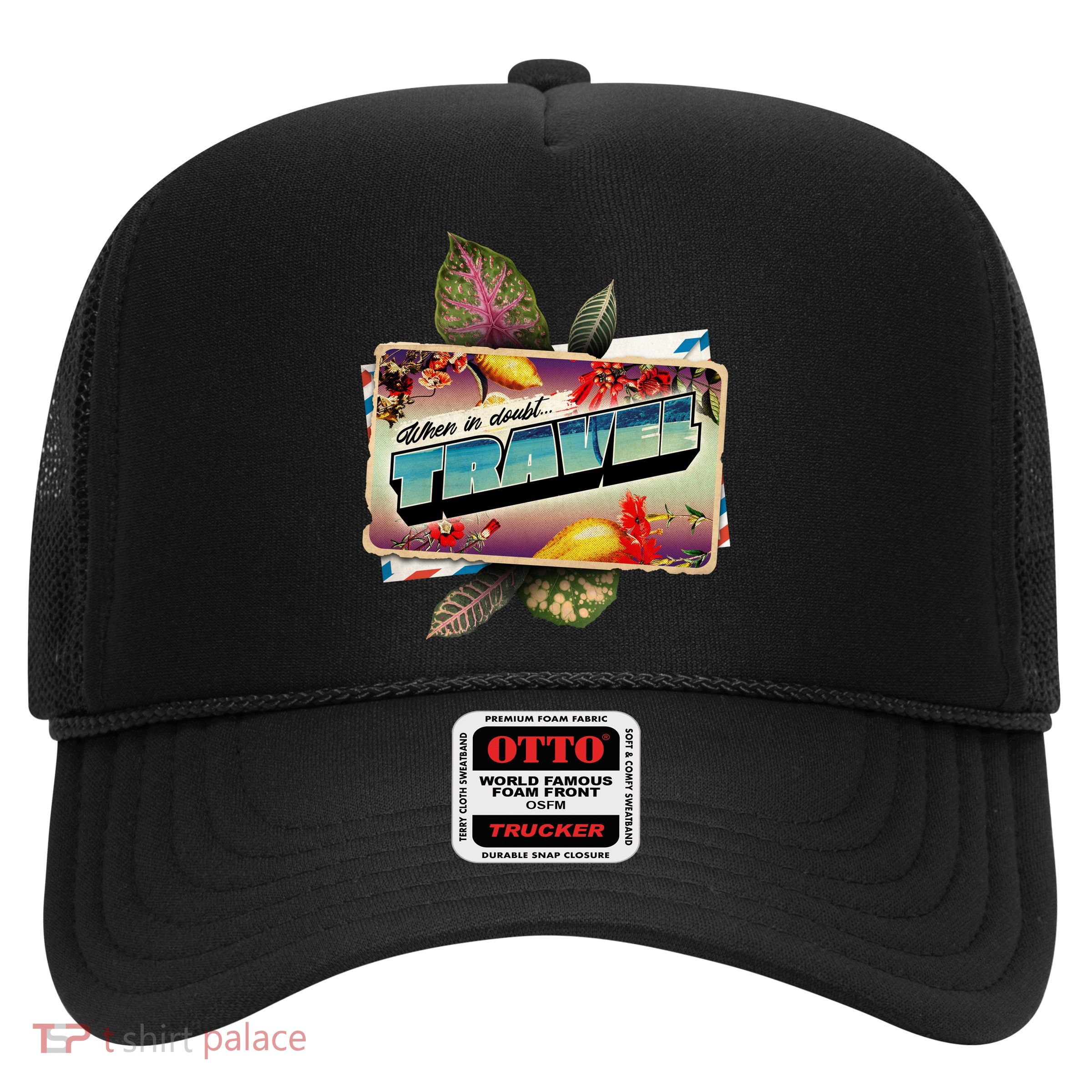 When In Doubt Travel Trucker Hat