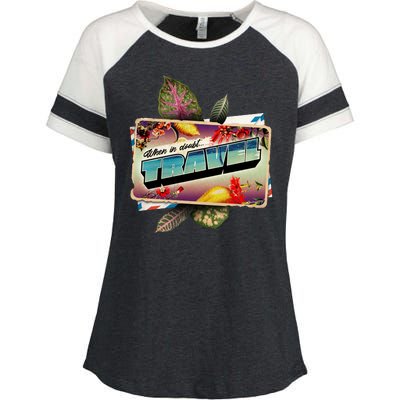 When In Doubt Travel Enza Ladies Jersey Colorblock Tee