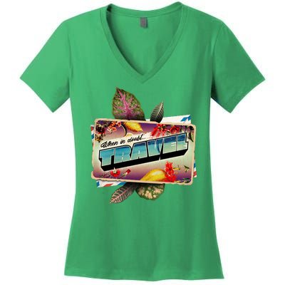 When In Doubt Travel Women's V-Neck T-Shirt