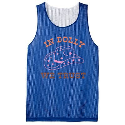 Western In Dolly We Trust Funny Cowgirl Howdy Yeehaw Rodeo Mesh Reversible Basketball Jersey Tank