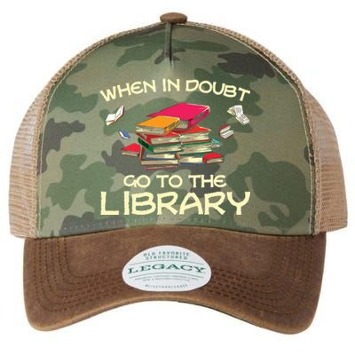 When In Doubt Go To The Library Book Lovers Legacy Tie Dye Trucker Hat