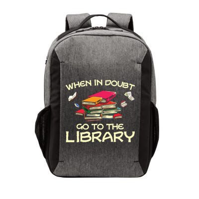 When In Doubt Go To The Library Book Lovers Vector Backpack