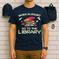 When In Doubt Go To The Library Book Lovers T-Shirt