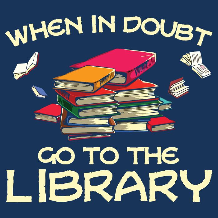 When In Doubt Go To The Library Book Lovers 16 in Basic Backpack