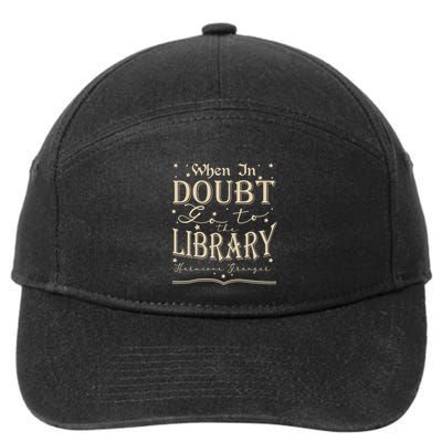 When In Doubt Go To The Library Teacher Hermione Wizard 7-Panel Snapback Hat