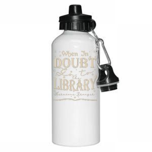 When In Doubt Go To The Library Teacher Hermione Wizard Aluminum Water Bottle