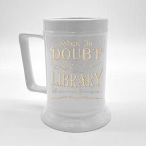 When In Doubt Go To The Library Teacher Hermione Wizard Beer Stein