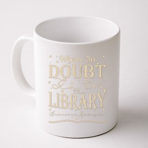 When In Doubt Go To The Library Teacher Hermione Wizard Coffee Mug