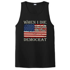 When I Die Dont Let Me Vote Democrat Graphic Plus Size Shirt For Men Women Famil PosiCharge Competitor Tank