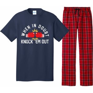 When In Doubt Knock Em Out Boxing KO Fighting Champ Pajama Set