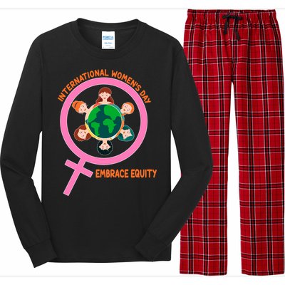 Wo International Day: Embrace Equity Cute Gift Long Sleeve Pajama Set