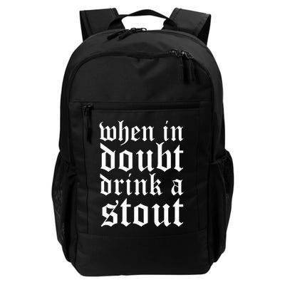 When In Doubt Drink A Stout Oktoberfest Funny Backpack