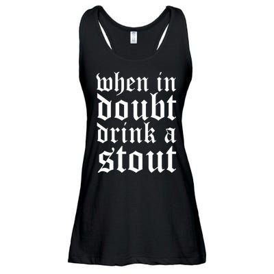 When In Doubt Drink A Stout Oktoberfest Funny Ladies Essential Flowy Tank