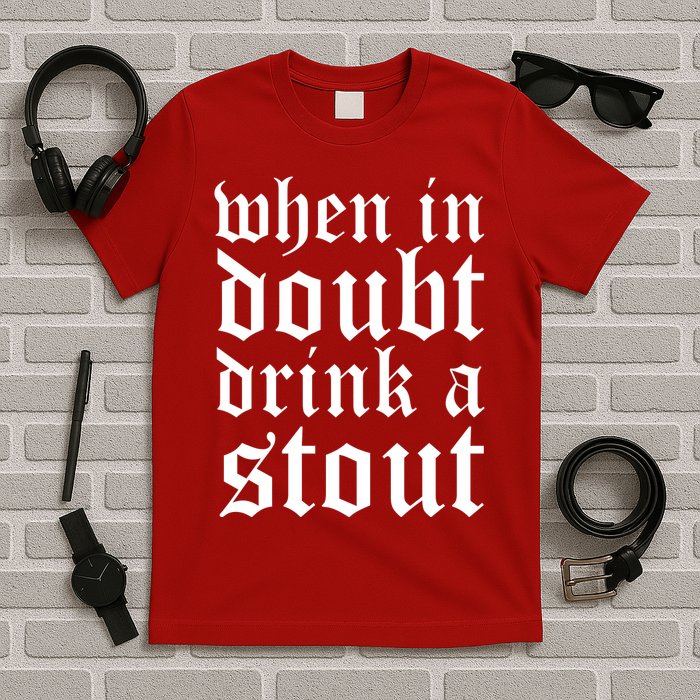 When In Doubt Drink A Stout Oktoberfest Funny T-Shirt