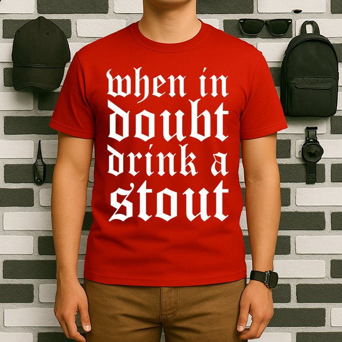 When In Doubt Drink A Stout Oktoberfest Funny T-Shirt