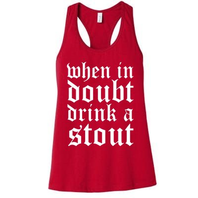 When In Doubt Drink A Stout Oktoberfest Funny Womens Tank Top