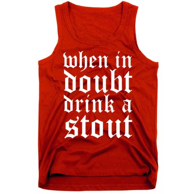 When In Doubt Drink A Stout Oktoberfest Funny Tank Top